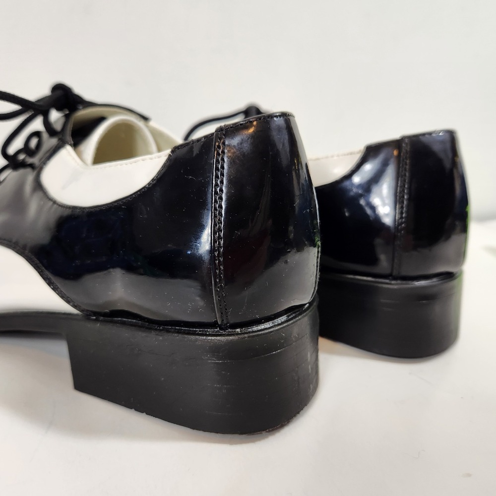 Funtasma Disco Black White Spectator Oxford Patent Costume Shoes Mens Sz S 8-9 - Picture 5 of 16